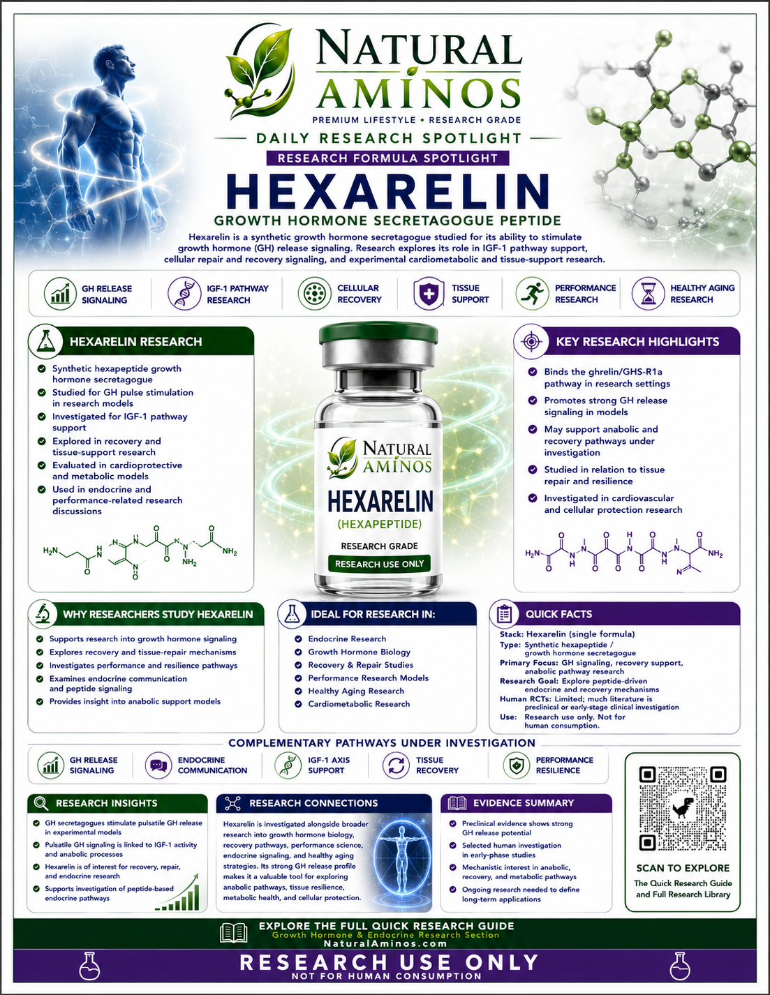 Hexarelin research graphic